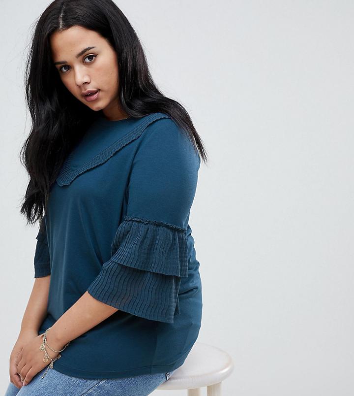 Junarose Paneled Top - Navy