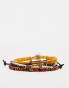 Asos Ditsy Bracelet Pack With Anchor - Multi