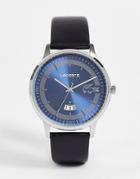 Lacoste Madrid Watch With Leather Strap In Black