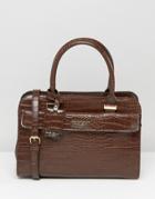 Carvela Tote Bag In Mock Croc - Brown