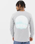 Abz London Alpine Back Print Long Sleeve Top - Gray