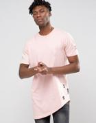 Criminal Damage T-shirt With Distressing - Pink