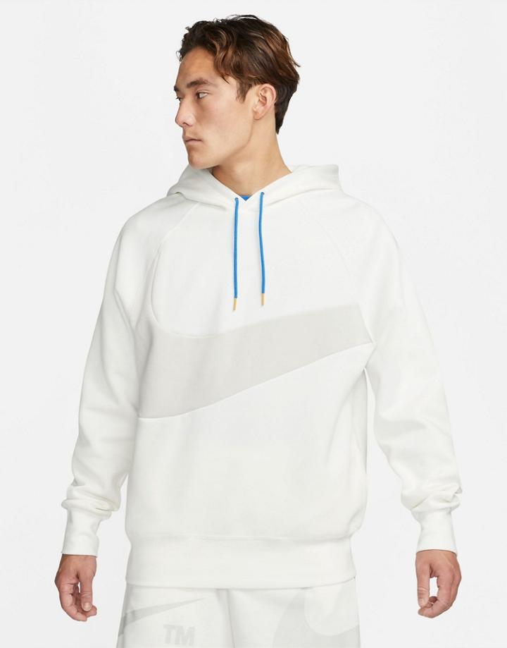 Nike Swoosh Pack Hoodie In Off White-neutral
