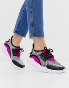 Asos Design Diversion Netted Sneakers In Multi-gray