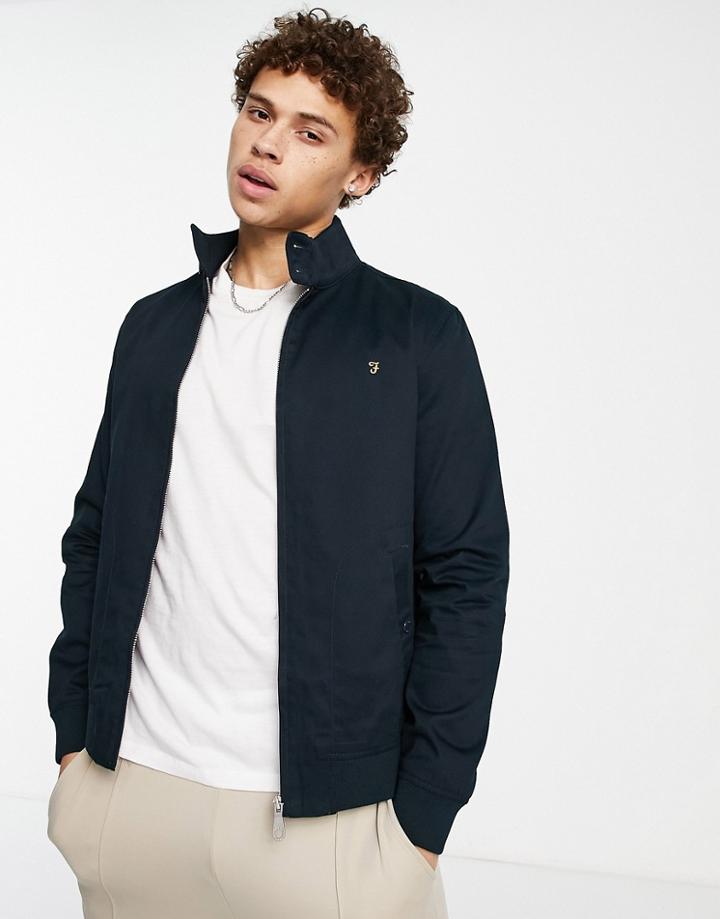 Farah Waldorf Harrington Jacket In Navy