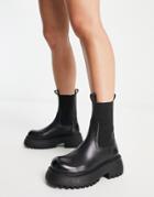 Asos Design Adelaide Leather Chelsea Boots In Black