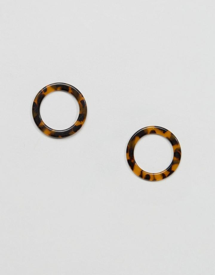 Limited Edition Open Circle Tortoise Earrings - Multi