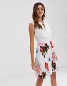 Ted Baker Rommanna Tie Neck Dress - White