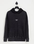 Good For Nothing Oversized Hoodie In Gray Acid Wash With Contrast Pocket And Hood - Part Of A Set