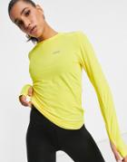 Asos 4505 Icon Long Sleeve Run Top-yellow