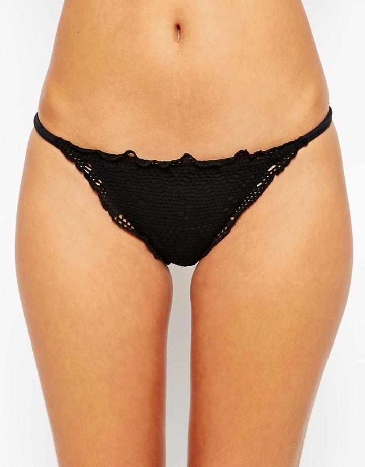 Asos Crochet Lace Bikini Bottom - Black