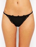 Asos Crochet Lace Bikini Bottom - Black