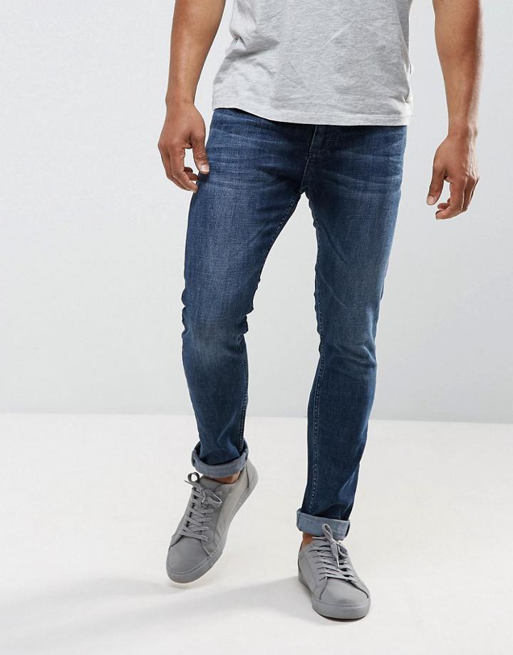 Just Junkies Skinny Jeans In Dark Wash - Blue