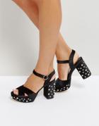 Office Hati Studded Platform Sandals - Black