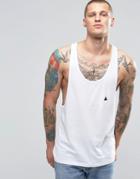 Asos Tank With Logo And Extreme Racer Back In White - White