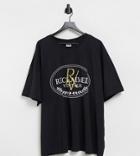 Reclaimed Vintage Inspired Plus T-shirt In Black With Logo Crest Print
