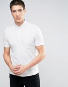 Selected Homme Jersey Polo In Stripe - White