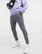 Bershka Panelled Sweatpants In Gray-grey