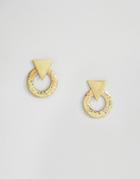 Made Hollow Stud Earrings - Gold