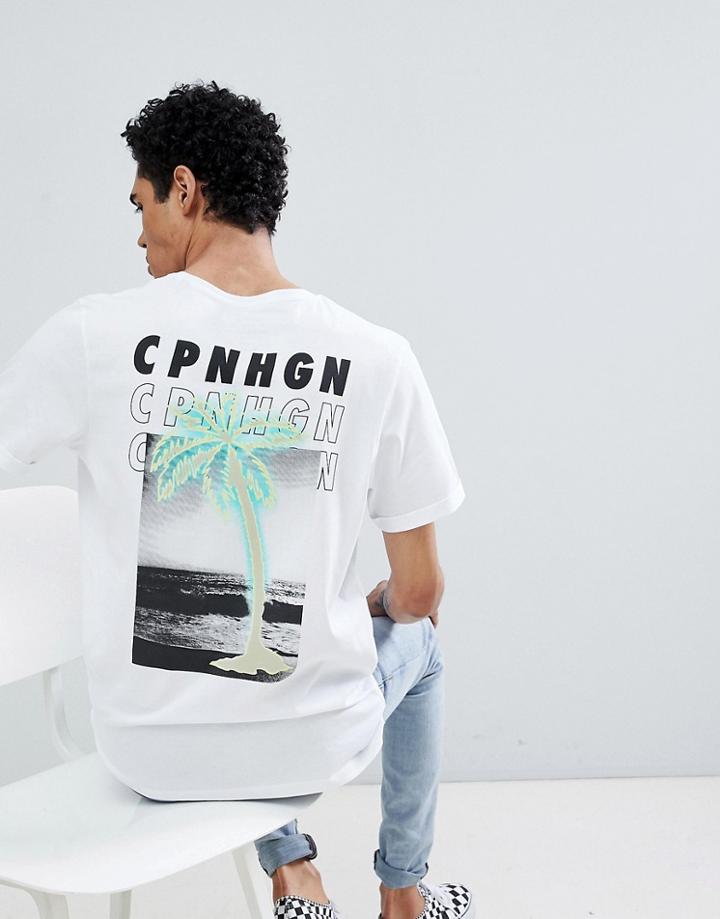 Jack & Jones Originals T-shirt With Fluro Back Graphic - White