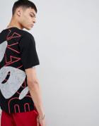 Aape By A Bathing Ape Nasa T-shirt With Reflective Back Print In Black - Black