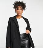 In The Style Plus X Dani Dyer Double Breasted Blazer In Black