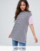 Asos Tall Cutabout Stripe T-shirt - Multi