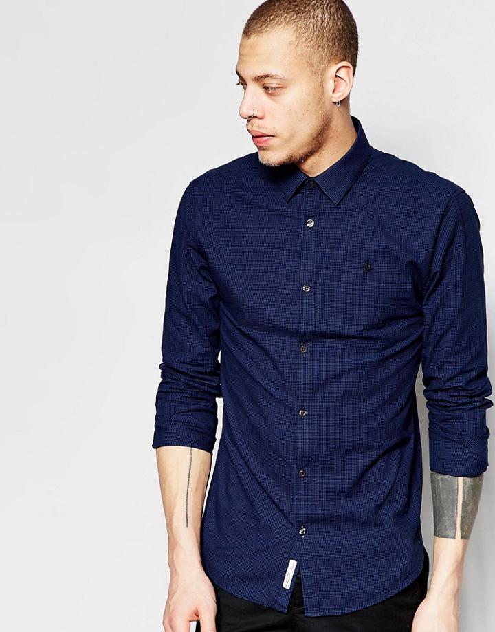 Original Penguin Shirt In Heritage Fit - Blue