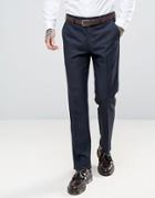 Harry Brown Slim Fit Micro Dot Suit Pants - Navy