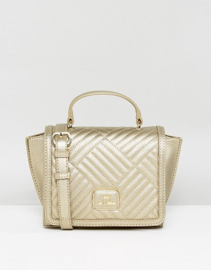 Love Moschino Gold Quilted Bag - Gold