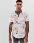 Ringspun Japanese Print Shirt - Pink