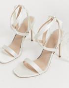 Asos Design Hollis Barely There Heeled Sandals - Cream