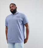 Duke Plus Polo Shirt With Pocket In Blue Marl - Blue