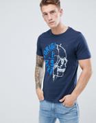 Jack And Jones Splice Skull T-shirt - Navy