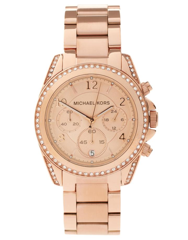 Michael Kors Rose Gold Chronograph Watch