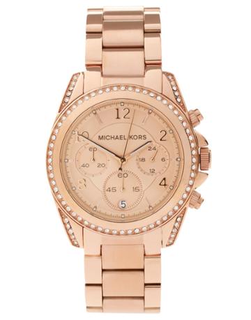 Michael Kors Rose Gold Chronograph Watch