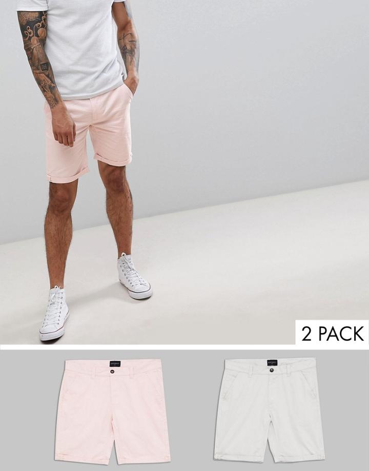D-struct Chino Shorts 2 Pack - Pink