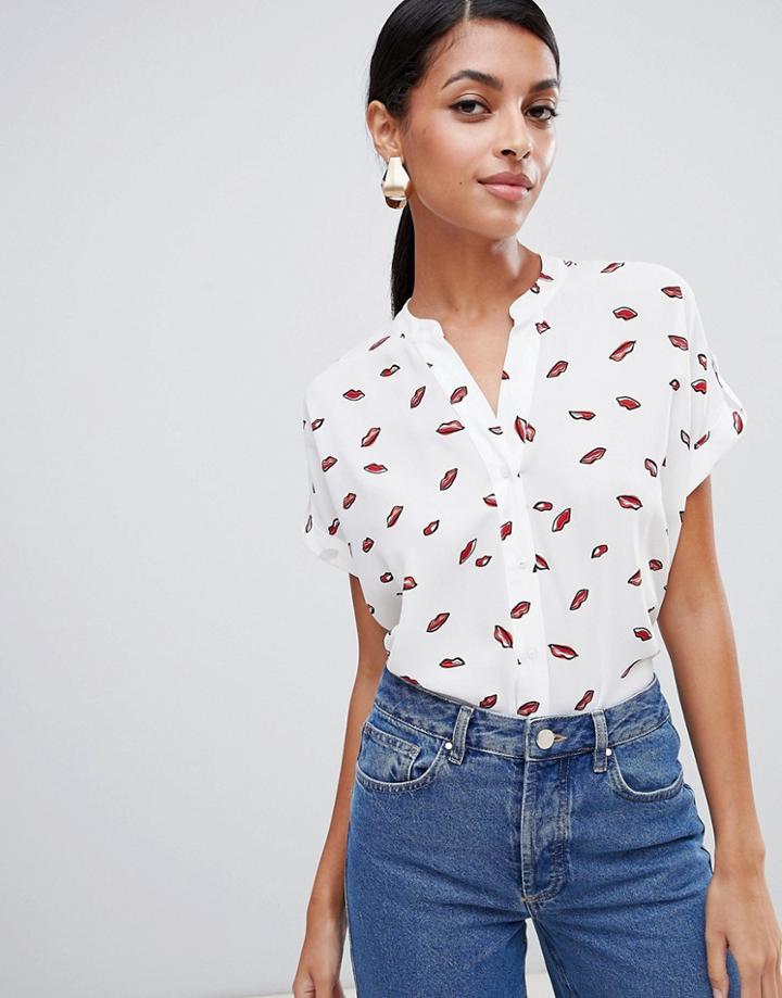 Warehouse Lip Print Shirt - Multi