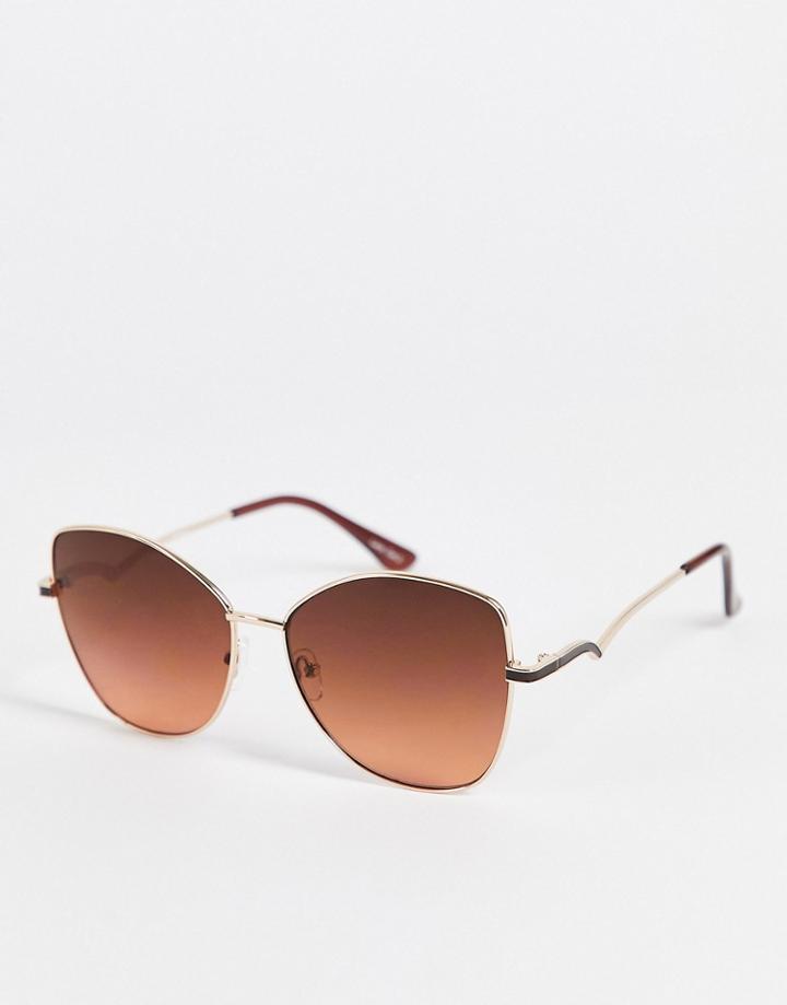 Jeepers Peepers Womens Cat Eye Sunglasses In Brown