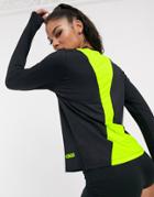 Asos 4505 Long Sleeve Tee With Contrast Mesh Back
