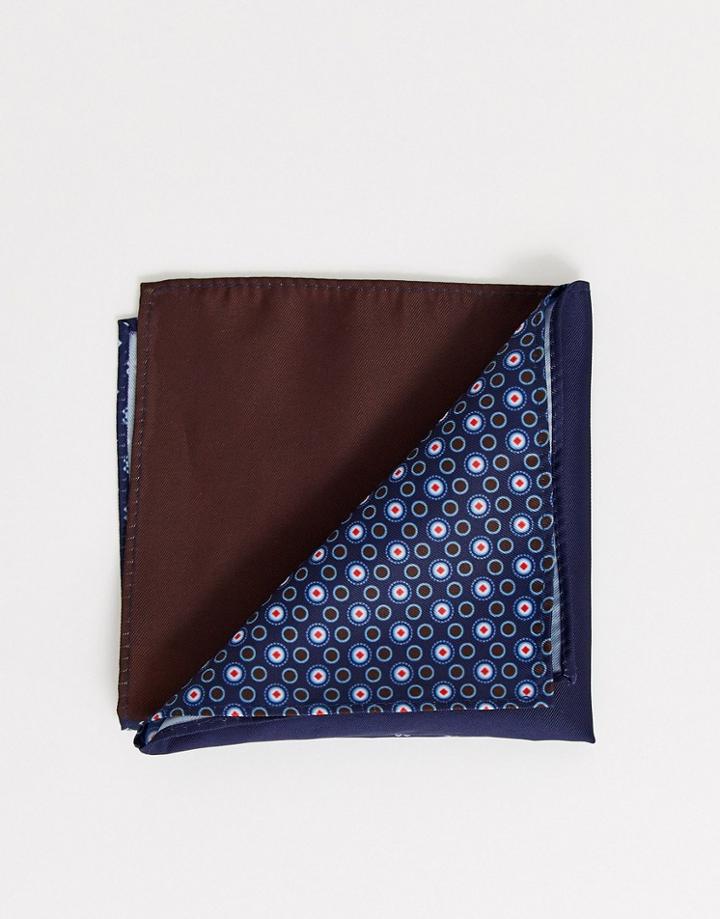 Asos Design 4 Way Pocket Square In Navy - Navy