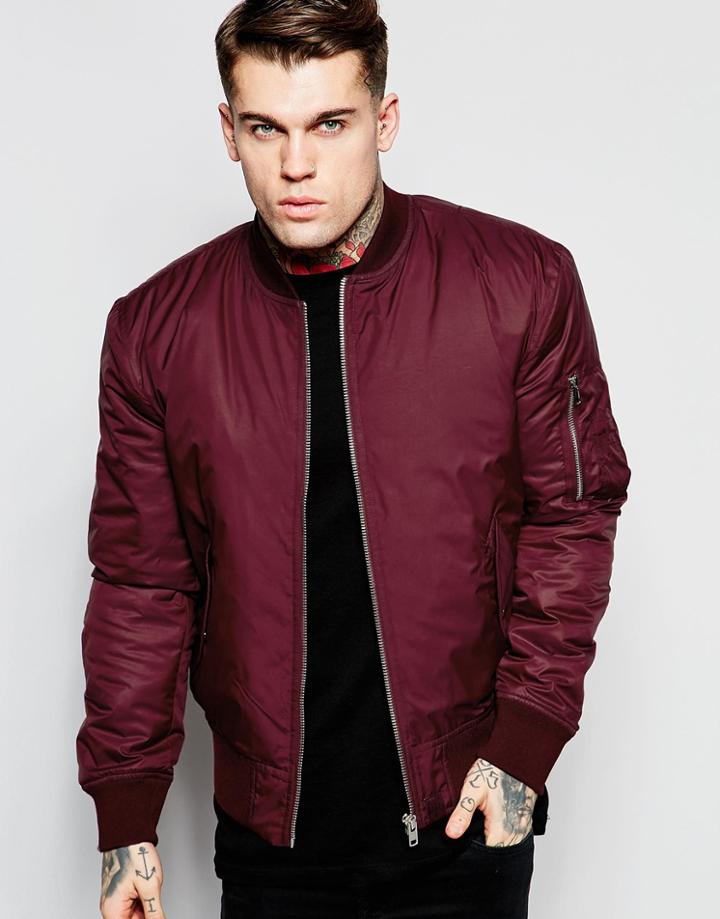 Hype Ma1 Bomber Jacket - Burg