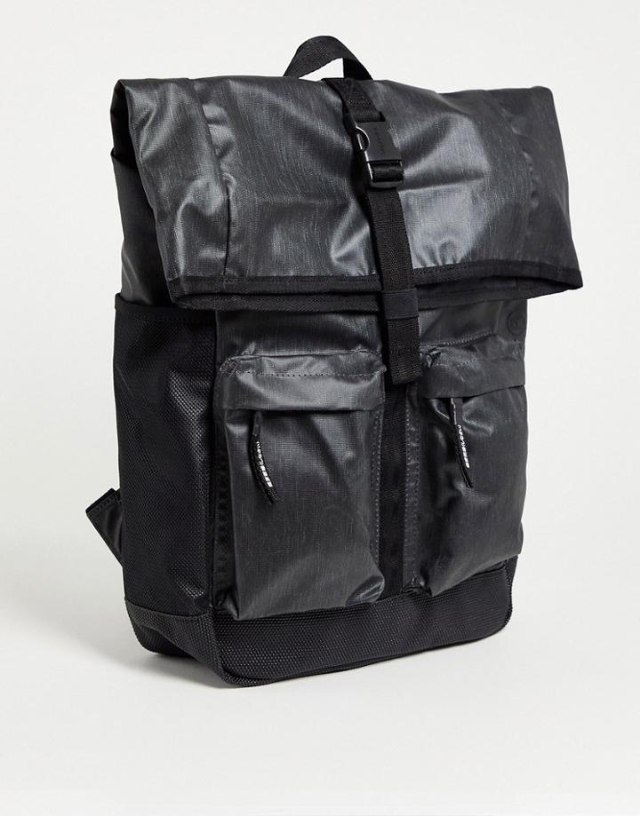 Superdry Roll Top Tarp Backpack-black
