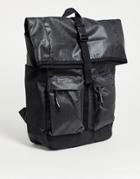 Superdry Roll Top Tarp Backpack-black