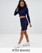 Missguided Petite Cut Out Detail Knitted Skirt - Navy