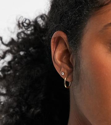 Bloom & Bay Gold Plated Huggie Hoops