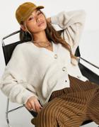 Bolongaro Trevor Cropped Ribbed Cardigan In Beige-neutral
