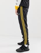 Adidas Originals Woven 3 Stripe Sweatpants In Black