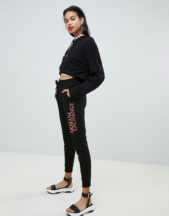 Armani Exchange Classic Logo Joggers - Black