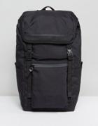 Asos Hiker Backpack In Black With Coated Zips - Black